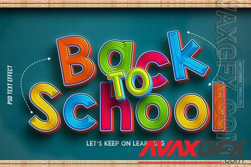 For creativity and design psd back to school editable text effect vol 2