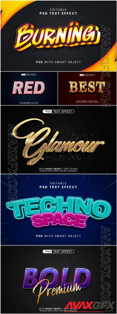 Psd style text effect editable set creativity and design vol 168