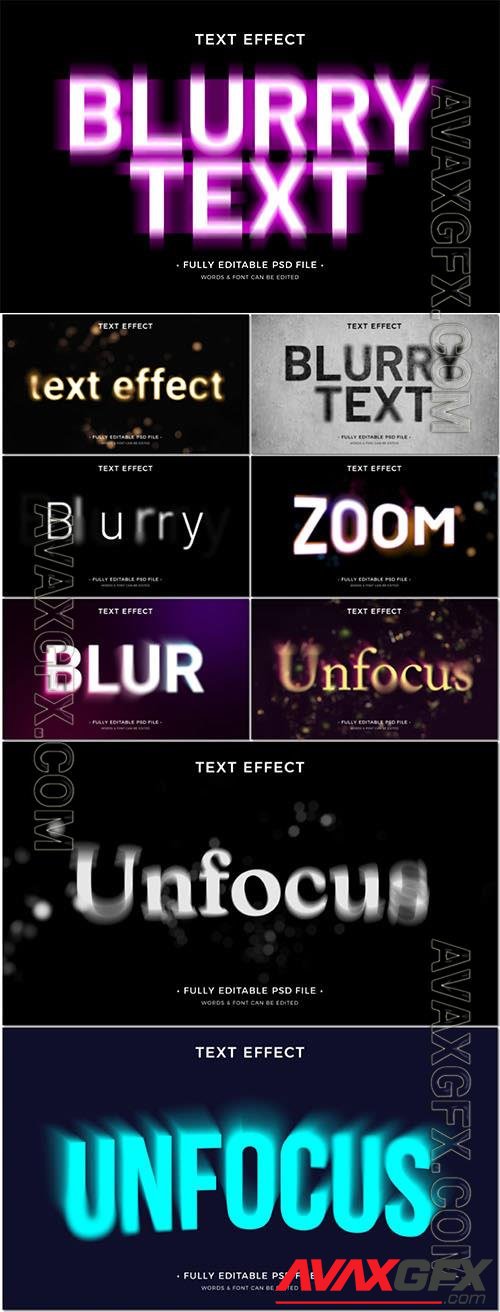 Psd style text effect editable set creativity and design vol 167