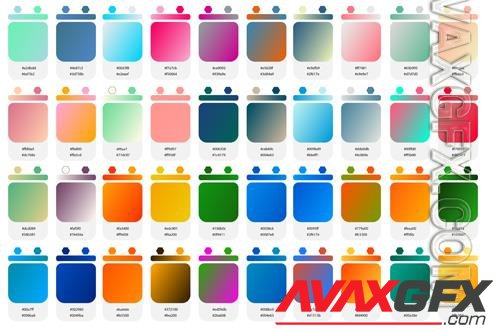 Vivid gradient abstract colors collection vector set