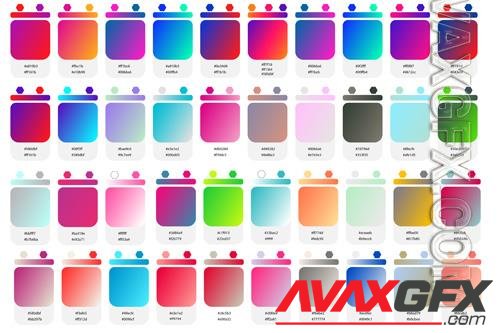 Vector gradient abstract color background set