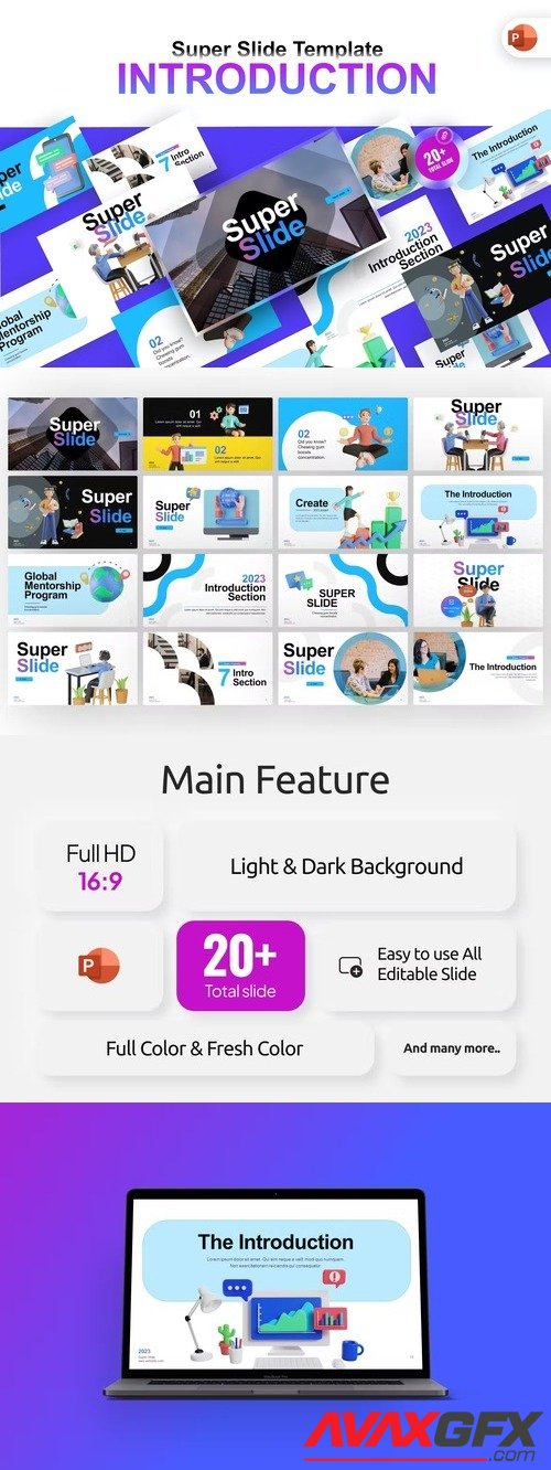 Super Introduction Slide PowerPoint Template [PPTX]