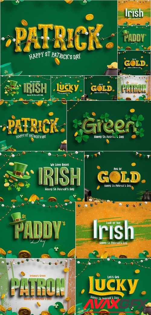 St. Patrick's Day Text Effect Set [PSD]