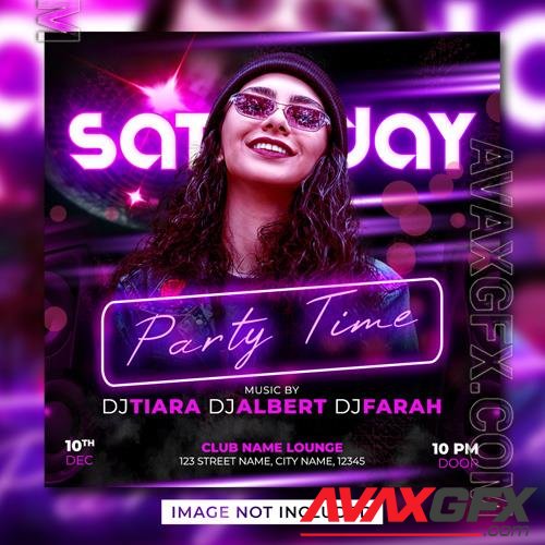 PSD dj club party flyer social media post template banner vol beautiful design 10