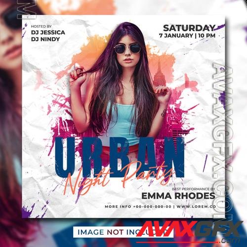 PSD dj club party flyer social media post template banner beautiful design vol 2