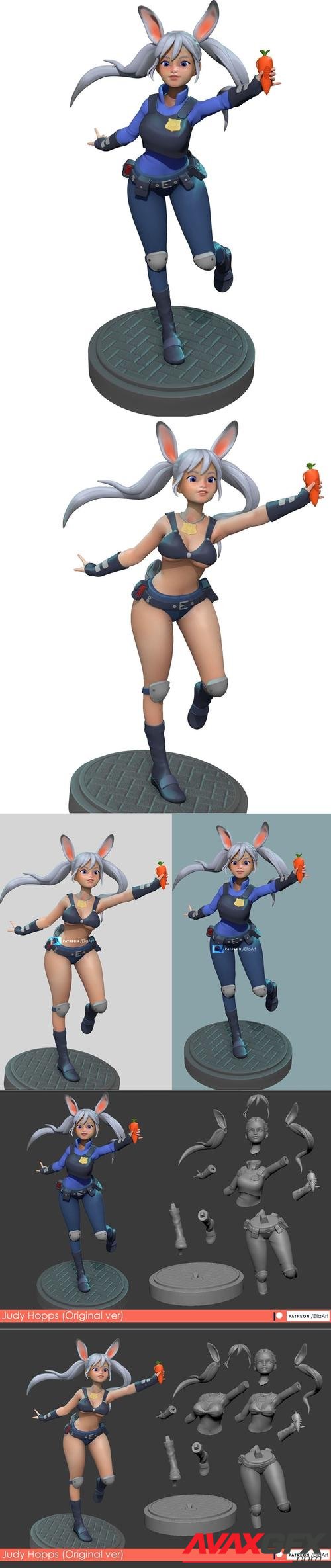 Zootopia Judy Hopps Version 1 and 2 3D Print