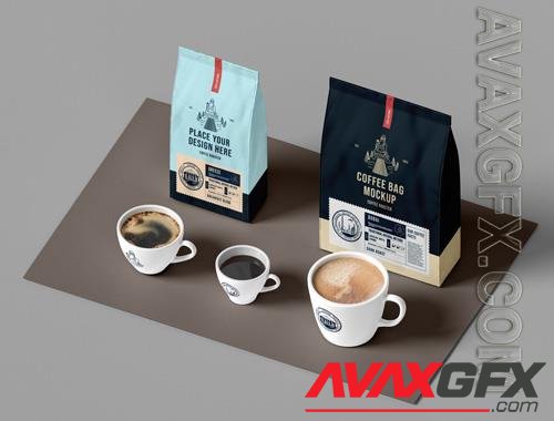 PSD coffee branding packaging mockup stylish design vol 5