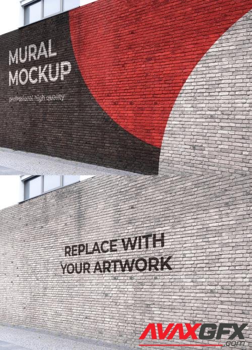 Mural Street Outdoor Poster Mockup on Brick Wall 545811542 [Adobestock]