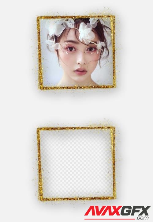 Square Photo Mockup with Metallic Frame 540708907 [Adobestock]