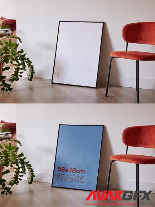 Big Frame Mockup Leaning on a Wall at Home 537188433 [Adobestock]
