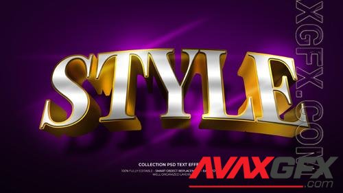 PSD style gold luxury 3d custom text effect