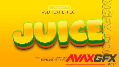 PSD juice fresh 3d custom text effect