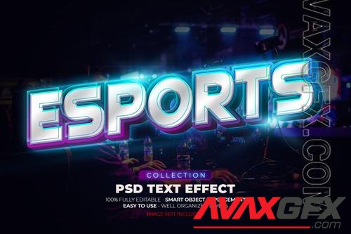 PSD esports custom text effect