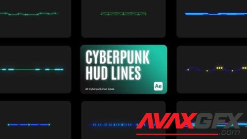 Cyberpunk HUD Lines for After Effects 43704159 [Videohive]