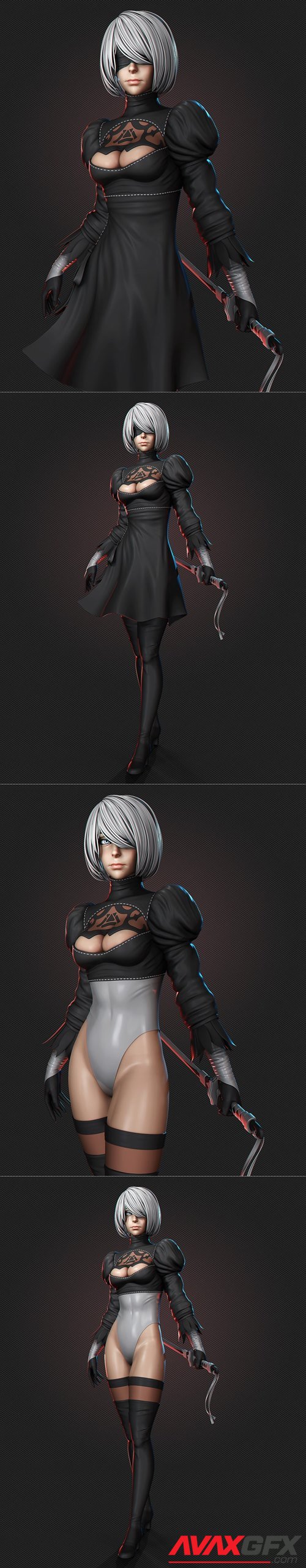 Nier Automata Process Modelling Yan Sculpts 3D Print