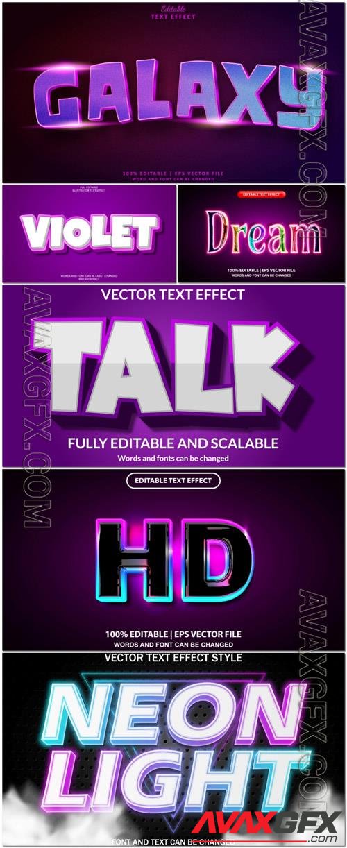 Vector 3d text editable, beautiful design  collection text effect font vol 54