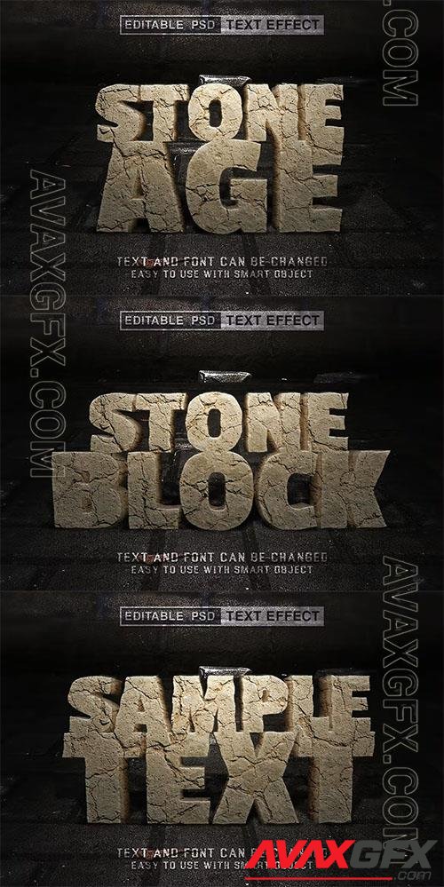 Stone Age Editable Psd Text Effect Design
