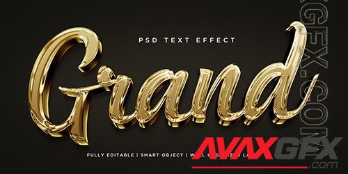 Grand psd 3d style text effect design