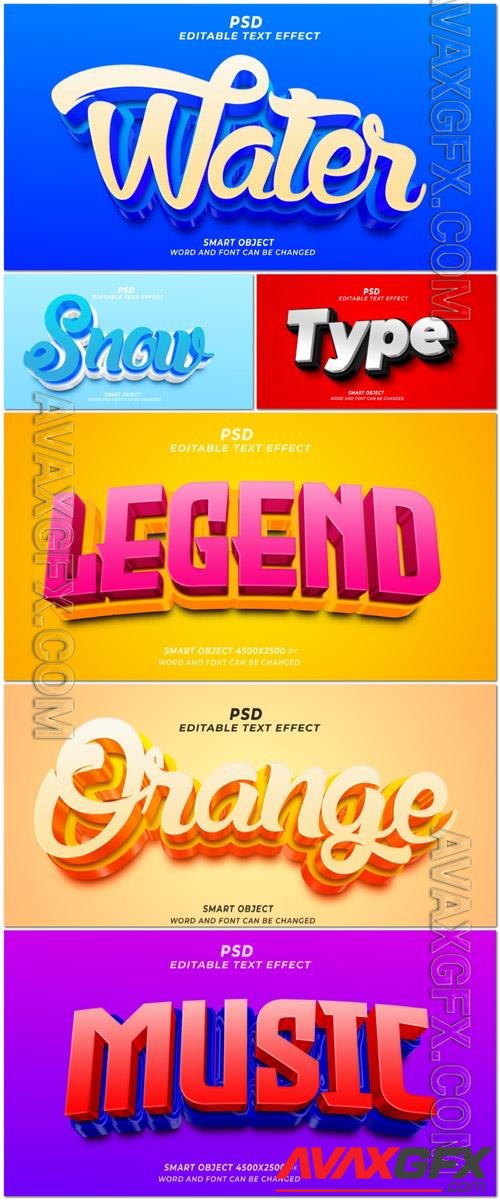 Style text effect editable set vol 190 [PSD]