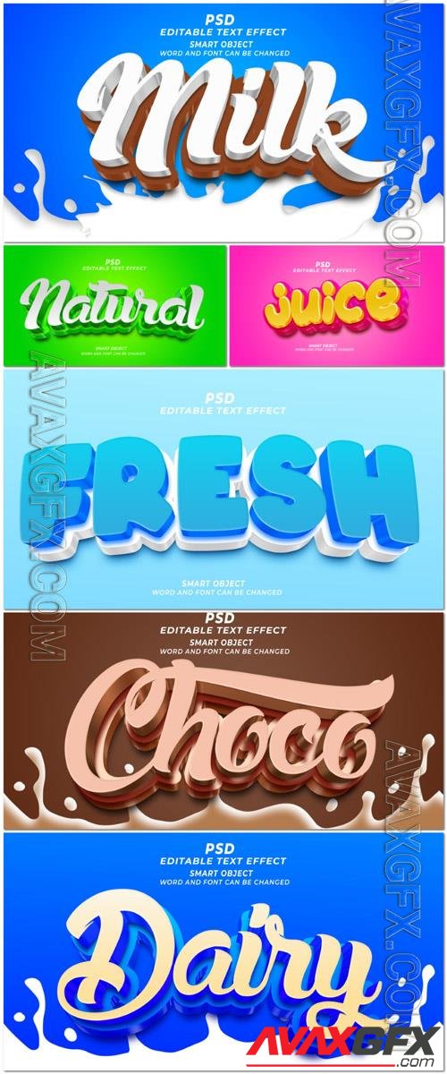 Style text effect editable set vol 189 [PSD]