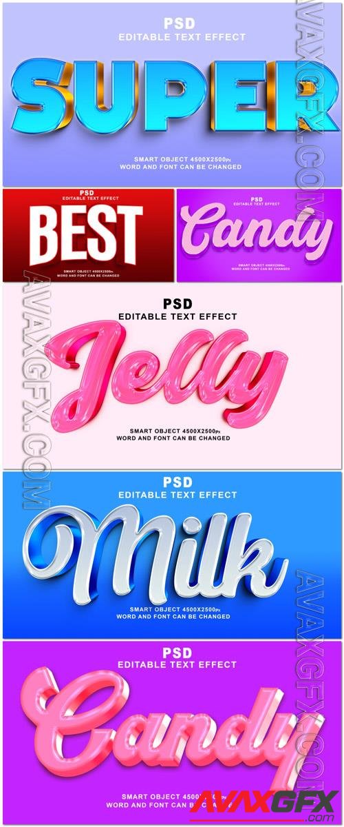 Style text effect editable set vol 188 [PSD]