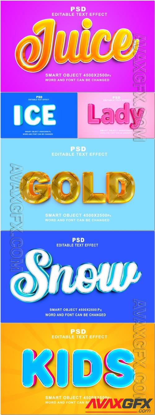 Style text effect editable set vol 184 [PSD]