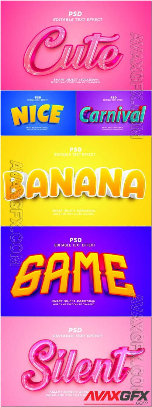 Style text effect editable set vol 180 [PSD]