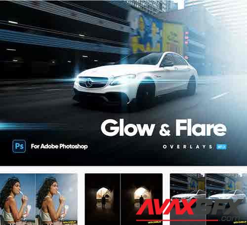 Glow & Flare - Ultra Realistic Overlays - Set2 - PNFRJ88