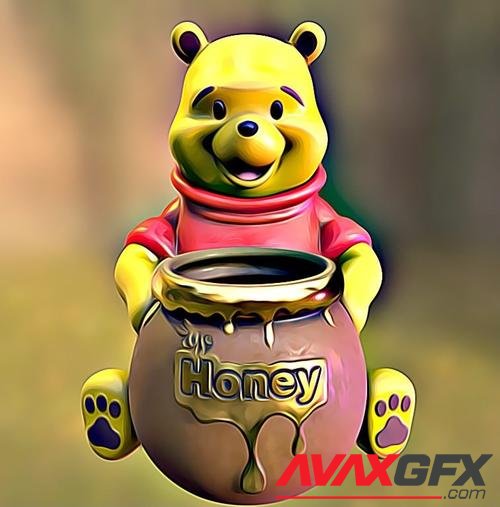 Hex3D - Winnie the Pooh 3D Print