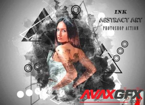 Ink Abstract Art Photoshop Action - 12775104