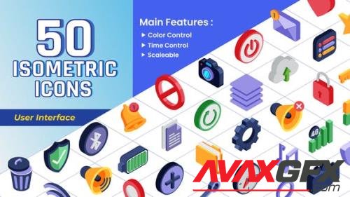 Isometric Icons - User Interface 43670876 [Videohive]
