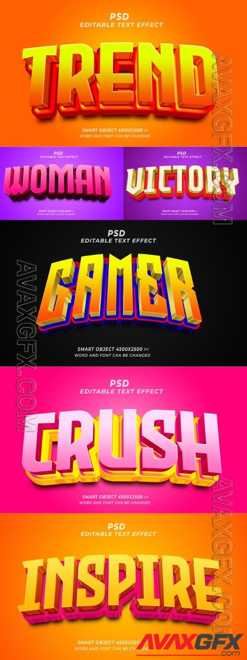 Style text effect editable set vol 201 [PSD]