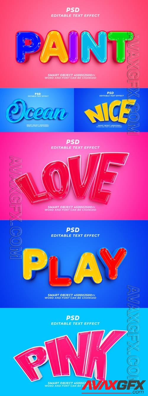 Style text effect editable set vol 196 [PSD]