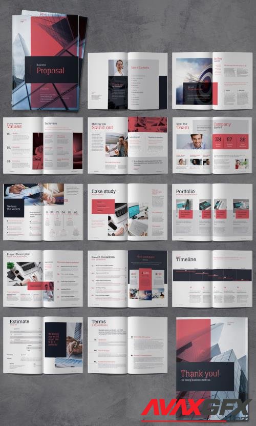 Proposal Brochure with Red and Blue Accents 526158406 [Adobestock]