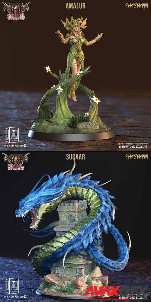 Clay Cyanide Miniatures - Amalur and Sugaar 3D Print