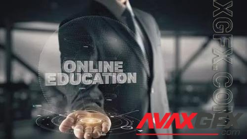 Online Education with Hologram Businessman Concept 43757428