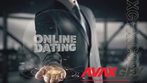 Online Dating with Hologram Businessman Concept 43757452