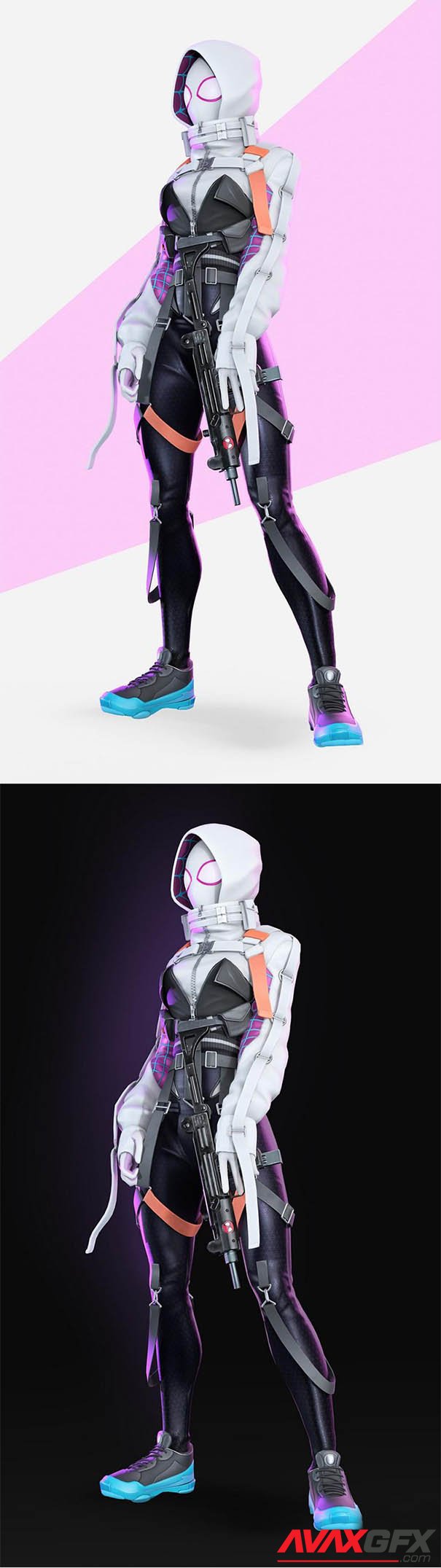 Tech Spider Gwen 3D Model