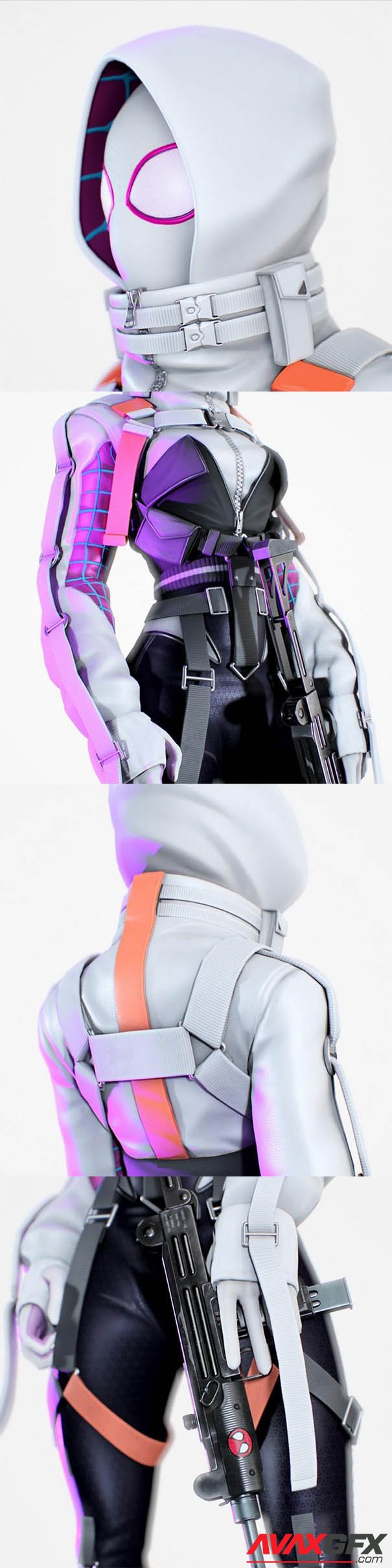 Tech Spider Gwen 3D Model