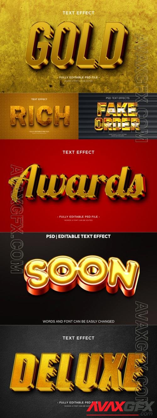 Style text effect editable beautiful collection vol 210 [PSD]