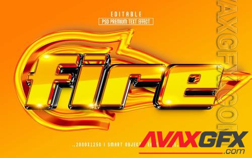 fire 3d editable text effect style [PSD]