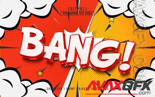 bang 3d editable text effect style template [PSD]