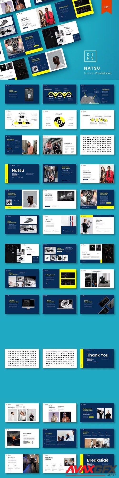 Natsu – Business PowerPoint Template [PPTX]