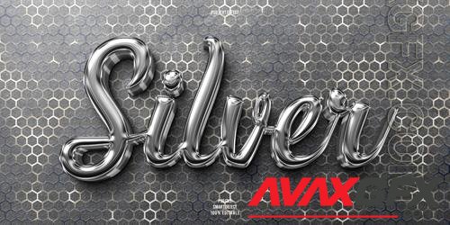 Silver 3d editable text effect [PSD]