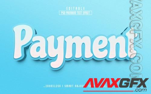 Payment 3d editable text effect style template [PSD]