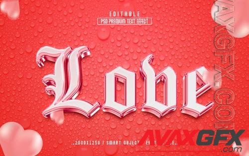 Love 3d editable text effect style [PSD]