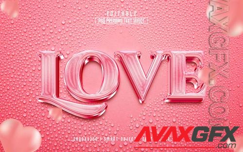 Love 3d editable text effect style design [PSD]