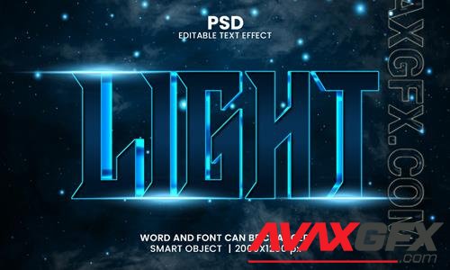 Light 3d editable photoshop text effect style with modern background [PSD]