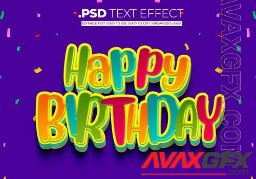 Happy birthday text style effect [PSD]