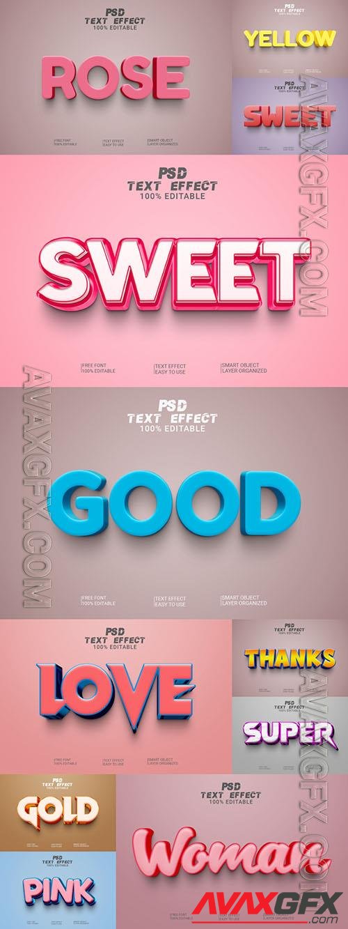 Style text effect editable set vol 222 [PSD]